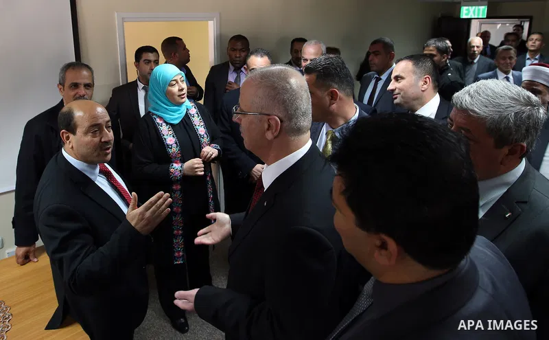 Palestinian Prime Minister, Rami Hamdallah, opens National School of administration, in the West Bank city of Ramallah, on March 30, 2016. Photo by Prime Minister Office