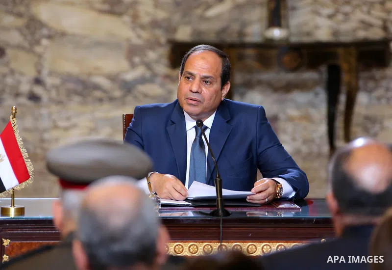 King Salman bin Abdulaziz Al Saud of Saudi Arabiaattends a meeting with the President of Egypt Abdel Fattah el-Sisi at the Egyptian Presidential Palace in Cairo, Egypt on April 8, 2016. Photo by Egyptian President Office