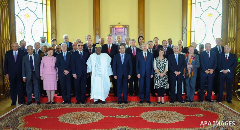 President of Egypt Abdel Fattah el-Sisichairs a meeting of the seventeenth annual of the Board of Trustees of the Library of Alexandria in Cairo, Egypt on April 9, 2016. Photo by Egyptian President Office