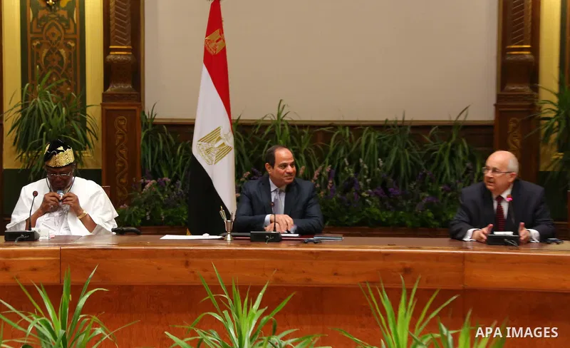 President of Egypt Abdel Fattah el-Sisichairs a meeting of the seventeenth annual of the Board of Trustees of the Library of Alexandria in Cairo, Egypt on April 9, 2016. Photo by Egyptian President Office