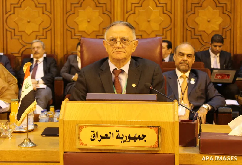 Heads of parliament for Arab countries attend a meeting at the Arab League's headquarters in the Egyptian capital, Cairo, on April 10, 2016. Photo by Stranger