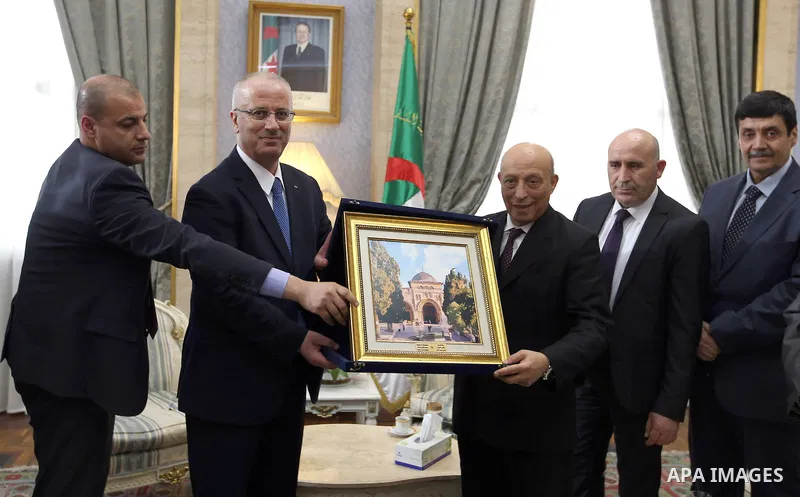 Palestinian Prime Minister Rami Hamdallah, during his visit to Algeria 17 April 2016. Photo by Prime Minister Office