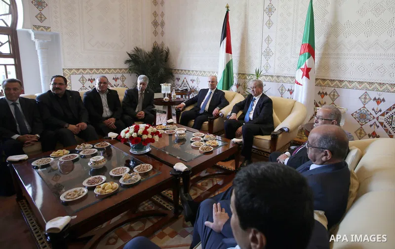 Palestinian Prime Minister Rami Hamdallah, during his visit to Algeria 17 April 2016. Photo by Prime Minister Office