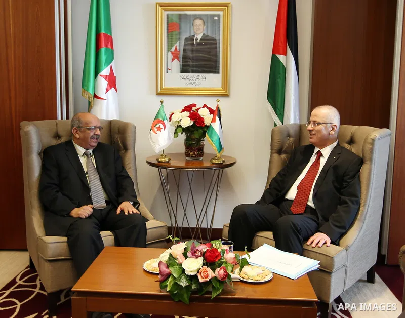 Palestinian Prime Minister Rami Hamdallah, during his visit to Algeria, on April 18, 2016. Photo by Prime Minister Office