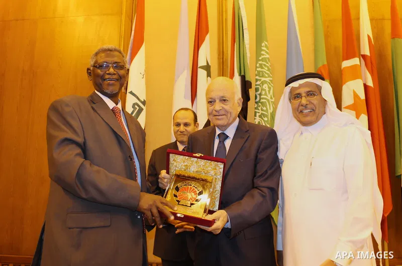 Heads of joint Arab action organizations honour Secretary-General of the Arab League, Nabil Elaraby at the League's headquarters in Cairo, Egypt, on April 20, 2016. Photo by Stranger