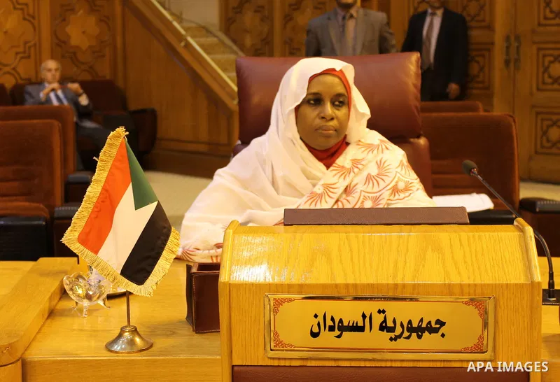 Permanent delegates of Arab countries in League of Arab States attend a meeting at the Arab League headquarters to discuss the Israeli Prime Minister's remarks Benjamin Netanyahu about Golan Heights in Cairo, Egypt, on A...
