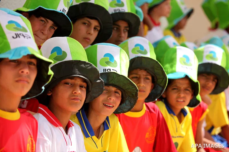 Fans attend the final match of the Gaza Cup between Shabab Jabalia and Shabab Khan Younis, at Yarmuk stadium in Gaza City, on April 24, 2016. Photo by Ashraf Amra