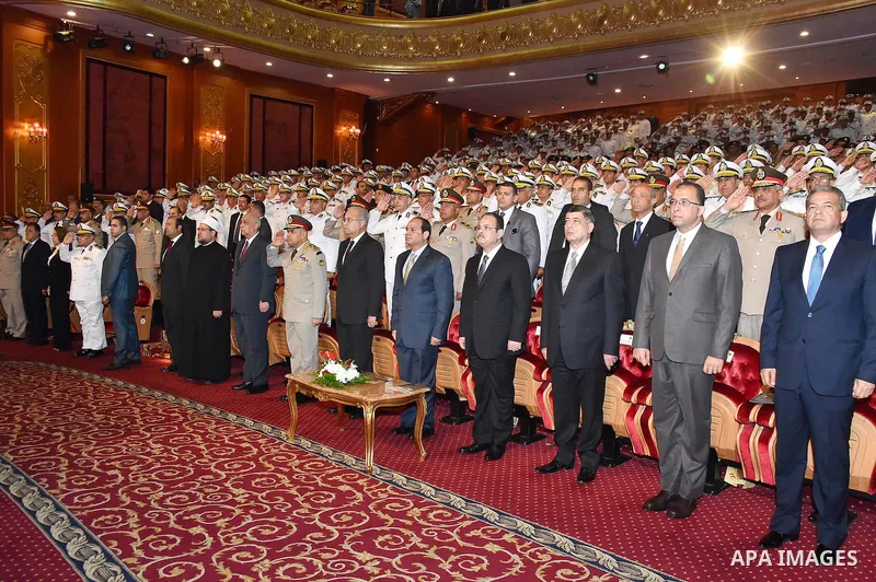 Egyptian President Abdel Fattah al-Sisi attends the opening of new Interior Ministry's headquarters in Cairo, Egypt, on April 27, 2016. Photo by Egyptian President Office