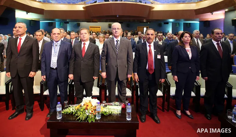 Palestinian Prime Minister Rami Hamdallah attends the opening of the eighth Palestinian pharmaceutical conference in the West Bank city of Ramallah on May 03, 2016. Photo by Prime Minister Office