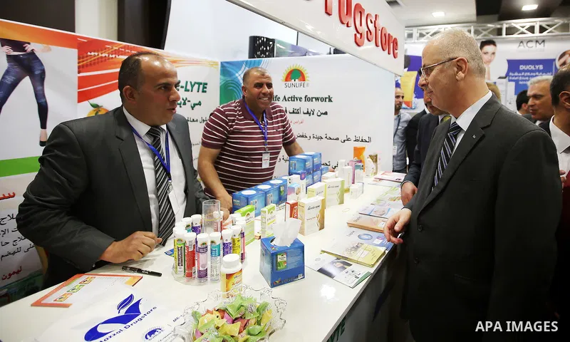 Palestinian Prime Minister Rami Hamdallah attends the opening of the eighth Palestinian pharmaceutical conference in the West Bank city of Ramallah on May 03, 2016. Photo by Prime Minister Office