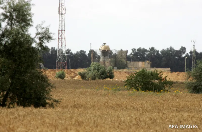 A picture taken on May 7, 2016 shows drills bits along the border with the Gaza Strip as Israeli forces search for tunnels in an area near Rafah in the southern Gaza Strip near the border with Israel. There was no immedi...