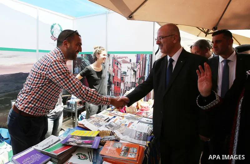 Palestinian Prime Minister Rami Hamdallah attends the ceremony of the Europe Day in the West Bank city of Ramallah on May 09, 2016. Photo by Prime Minister Office