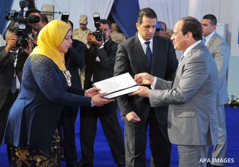 Egyptian President Abdel Fattah al-Sisi attends the opening of projects in Cairo, Egypt, on May 12, 2016. Photo by Egyptian President Office