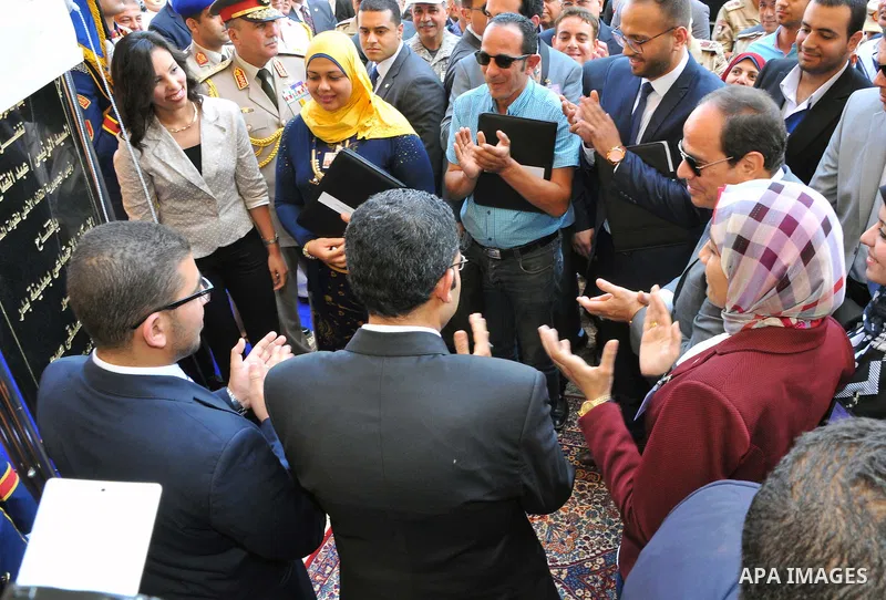 Egyptian President Abdel Fattah al-Sisi attends the opening of projects in Cairo, Egypt, on May 12, 2016. Photo by Egyptian President Office