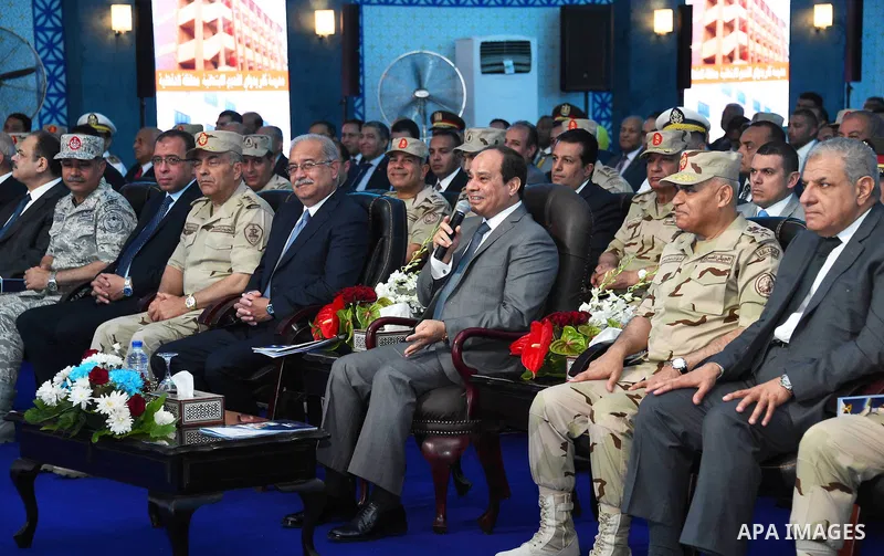 Egyptian President Abdel Fattah al-Sisi attends the opening of projects in Cairo, Egypt, on May 12, 2016. Photo by Egyptian President Office
