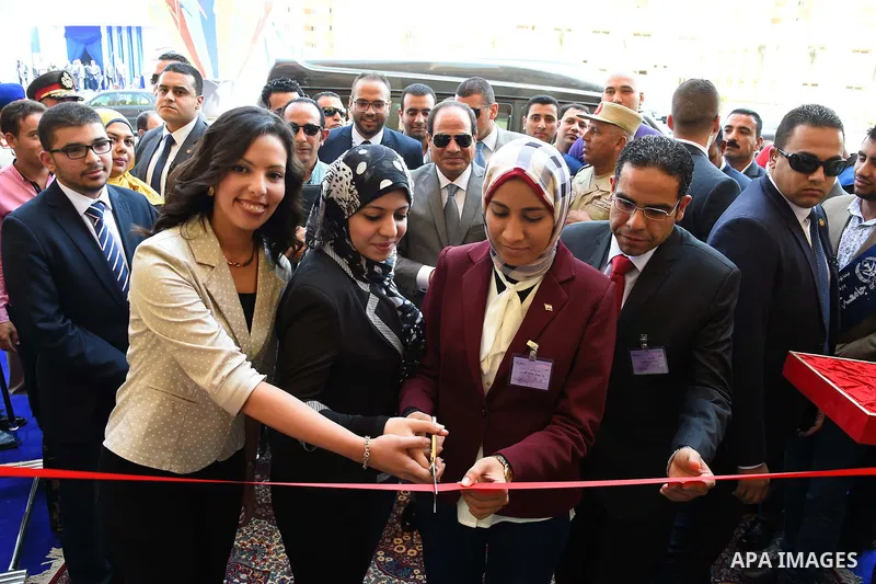 Egyptian President Abdel Fattah al-Sisi attends the opening of projects in Cairo, Egypt, on May 12, 2016. Photo by Egyptian President Office