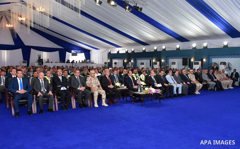 Egyptian President Abdel Fattah al-Sisi attends the opening ceremony of electric power plant in Asyut, Egypt, on May 17, 2016. Photo by Egyptian President Office
