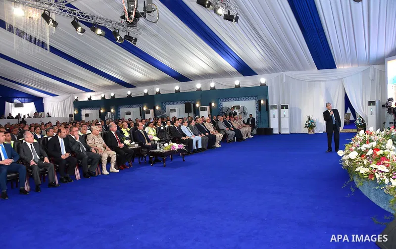 Egyptian President Abdel Fattah al-Sisi attends the opening ceremony of electric power plant in Asyut, Egypt, on May 17, 2016. Photo by Egyptian President Office
