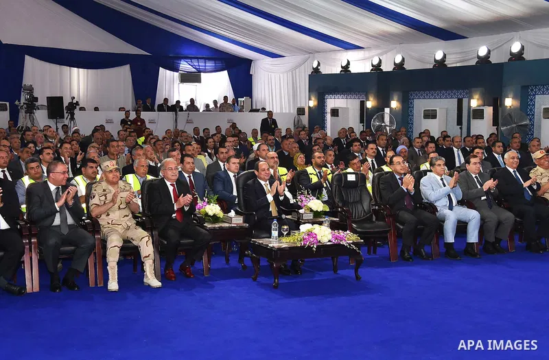 Egyptian President Abdel Fattah al-Sisi attends the opening ceremony of electric power plant in Asyut, Egypt, on May 17, 2016. Photo by Egyptian President Office