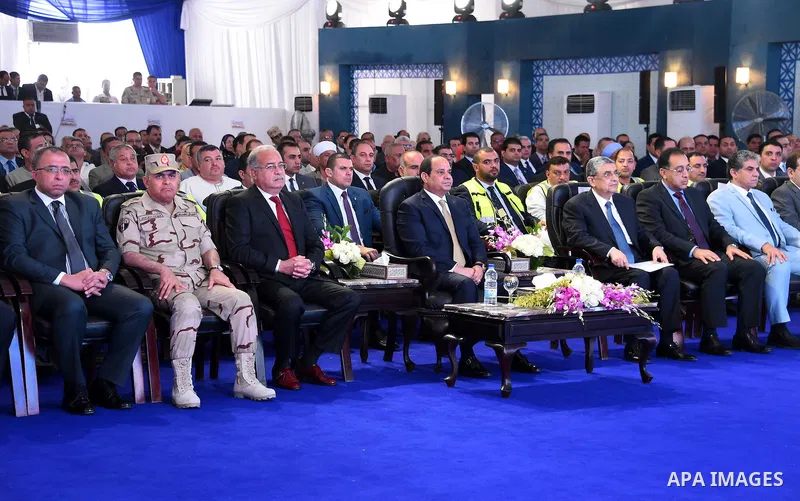 Egyptian President Abdel Fattah al-Sisi attends the opening ceremony of electric power plant in Asyut, Egypt, on May 17, 2016. Photo by Egyptian President Office