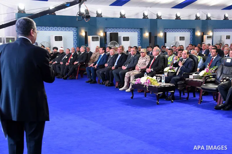 Egyptian President Abdel Fattah al-Sisi attends the opening ceremony of electric power plant in Asyut, Egypt, on May 17, 2016. Photo by Egyptian President Office