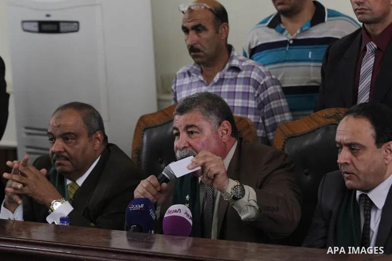 Egyptian Judges attend the trial of members of Muslim Brotherhood in the capital Cairo on May 17, 2016. Photo by Amr Sayed