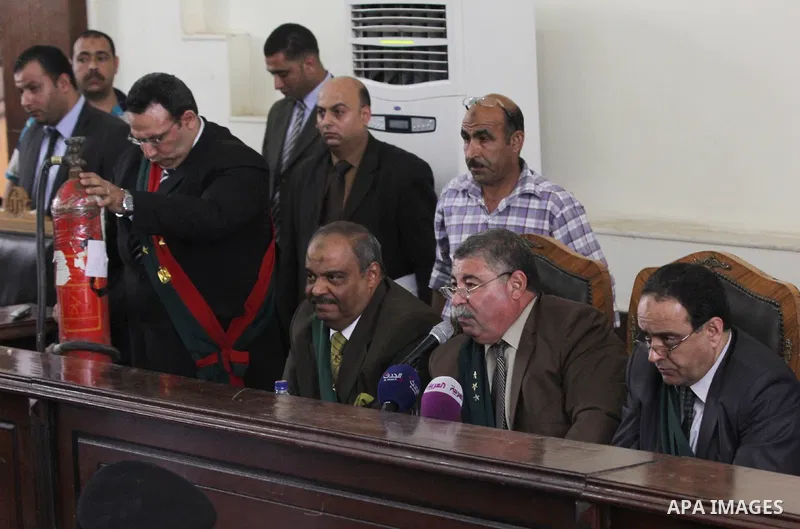 Egyptian Judges attend the trial of members of Muslim Brotherhood in the capital Cairo on May 17, 2016. Photo by Amr Sayed
