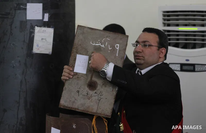 Egyptian Judges attend the trial of members of Muslim Brotherhood in the capital Cairo on May 17, 2016. Photo by Amr Sayed