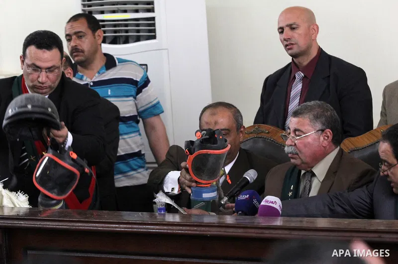 Egyptian Judges attend the trial of members of Muslim Brotherhood in the capital Cairo on May 17, 2016. Photo by Amr Sayed