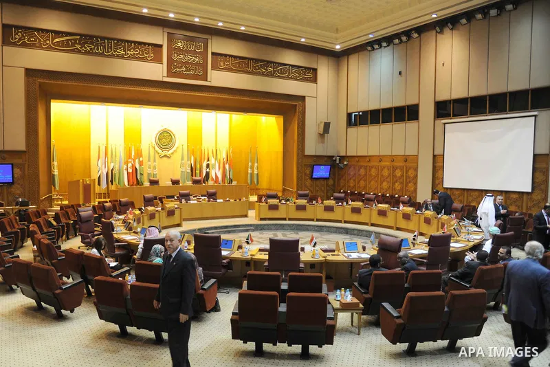 Permanent delegation of Arab countries in League of Arab States attend a meeting at the Arab League headquarters in Cairo, Egypt, on May 18, 2016. Photo by Stranger