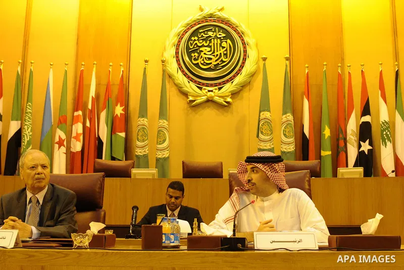 Permanent delegation of Arab countries in League of Arab States attend a meeting at the Arab League headquarters in Cairo, Egypt, on May 18, 2016. Photo by Stranger