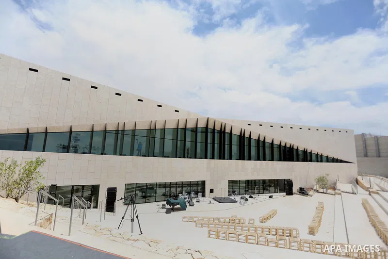 A general view of Palestinian Museum after it was officially opened by Palestinian President Mahmoud Abbas in the West Bank town of Birzeit, on May 18, 2016. Photo by Shadi Hatem