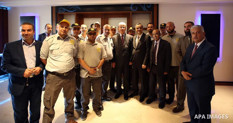 Palestinian Prime Minister Rami Hamdallah attends the ceremony of World Telecommunication Day in the West Bank city of Ramallah, on May 19, 2016. Photo by Prime Minister Office