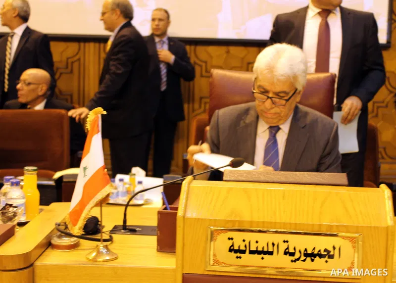 Arab Foreign Ministers attend a meeting to discuss a French peace initiative in Cairo on May 28, 2016. Photo by Egyptian President Office