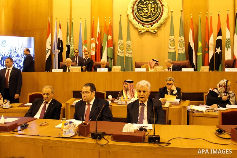 Arab Foreign Ministers attend a meeting to discuss a French peace initiative in Cairo on May 28, 2016. Photo by Egyptian President Office
