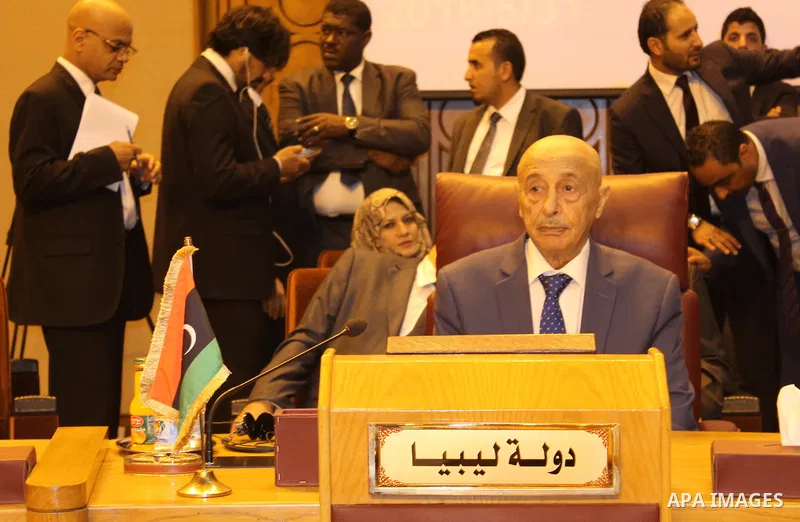 Heads of parliament for Arab countries attend a meeting at the Arab League's headquarters in the Egyptian capital, Cairo, on May 31, 2016. Photo by Stringer