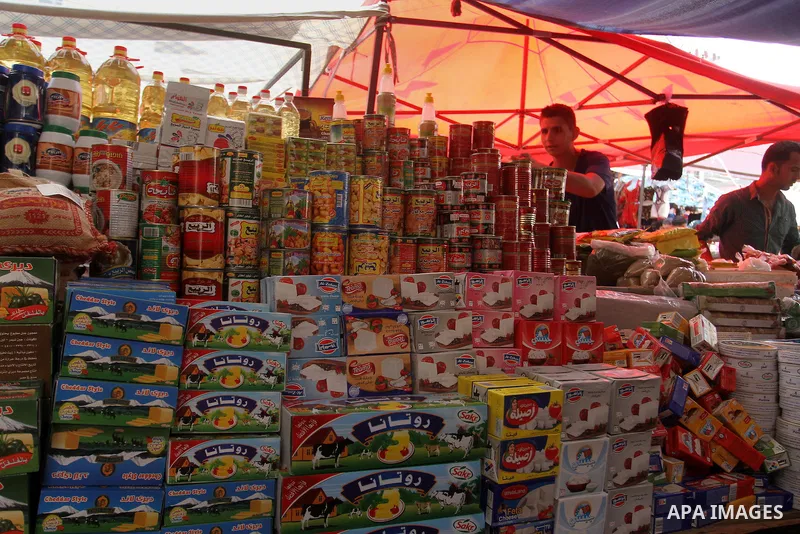 Palestinians shop at a traditional market in preparation for the holy month of Ramadan in Rafah in the southern Gaza strip on June 4,2016. Muslims around the world refrain from eating, drinking and sexual intercourse fro...