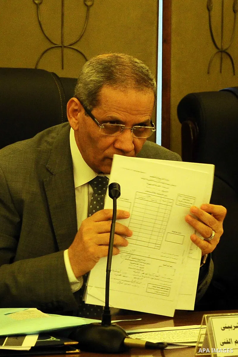 Egyptian Minister of Education, al-Hilali Sherbini speaks during a press conference in Cairo, Egypt, on June 11, 2016. Photo by Stranger