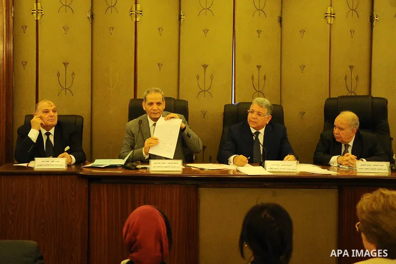 Egyptian Minister of Education, al-Hilali Sherbini speaks during a press conference in Cairo, Egypt, on June 11, 2016. Photo by Stranger