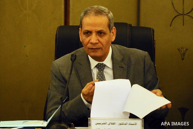 Egyptian Minister of Education, al-Hilali Sherbini speaks during a press conference in Cairo, Egypt, on June 11, 2016. Photo by Stranger