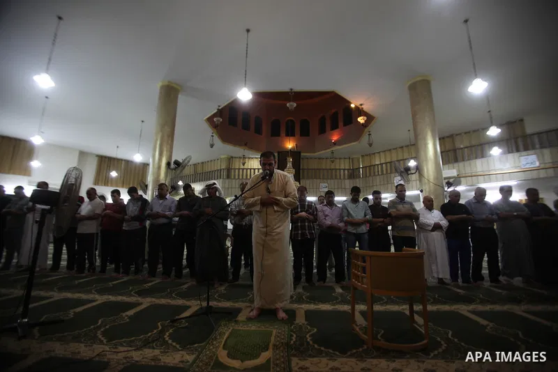 Palestinian Muslim worshipers perform "Taraweeh", nightly prayer of the month of Ramadan, in the West bank city of Nablus, on June 17, 2016. Ramadan is sacred to Muslims because it is during that month that tradition say...
