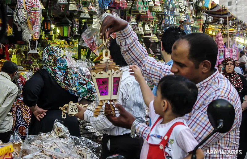 Egyptians shop at a market on the holy month of Ramadan in Cairo, Egypt, on June 24,2016. Muslims around the world refrain from eating, drinking and sexual intercourse from dawn till dusk during Ramadan, the holiest mont...