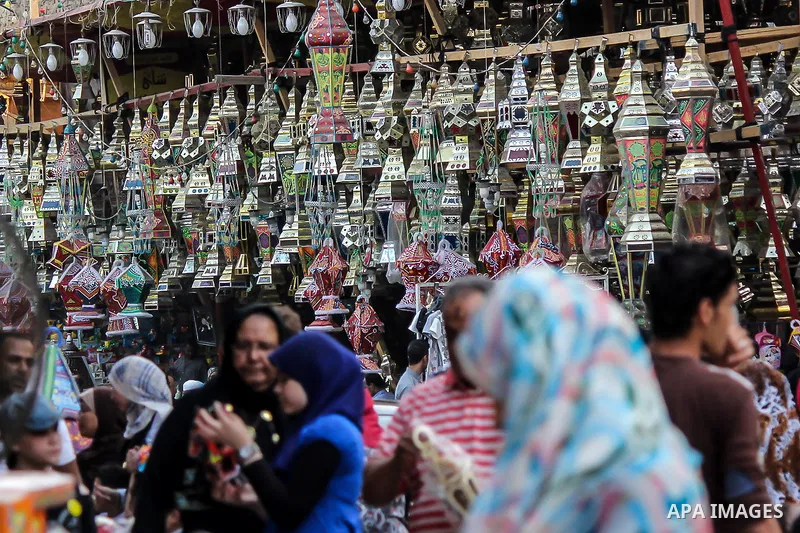 Egyptians shop at a market on the holy month of Ramadan in Cairo, Egypt, on June 24,2016. Muslims around the world refrain from eating, drinking and sexual intercourse from dawn till dusk during Ramadan, the holiest mont...