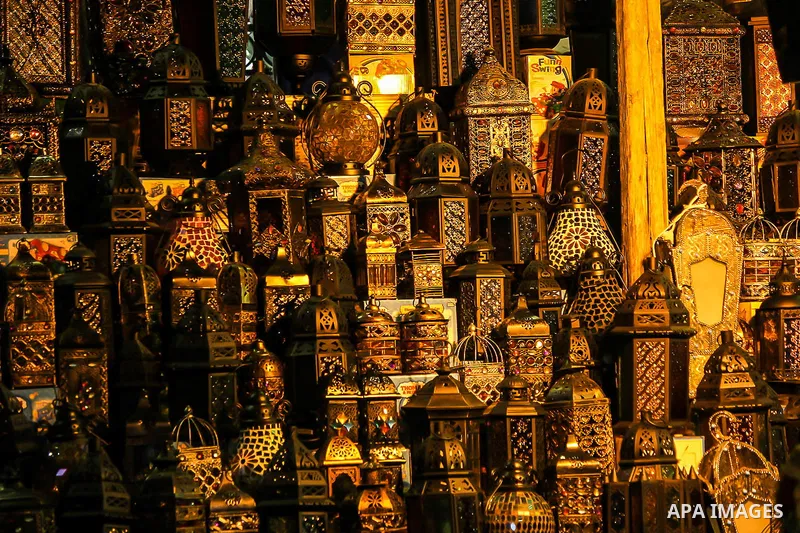 A traditional lanterns known in Arabic as "Fanous" are seen at a market on the holy month of Ramadan in Cairo, Egypt, on June 24,2016. Muslims around the world refrain from eating, drinking and sexual intercourse from da...