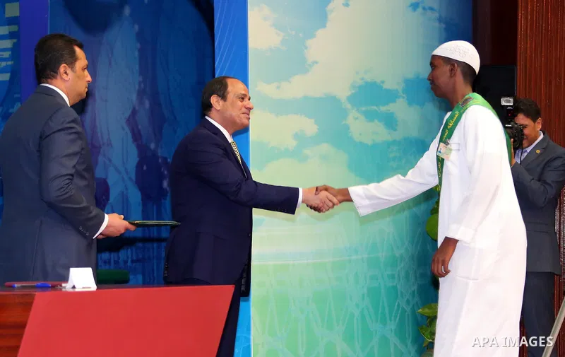 Egyptian President Abdel-Fattah al-Sisi attends a ceremony to honor the servants of Quran, during the Muslim holy month of Ramadan, in Cairo, on June 29, 2016. Photo by Egyptian President Office