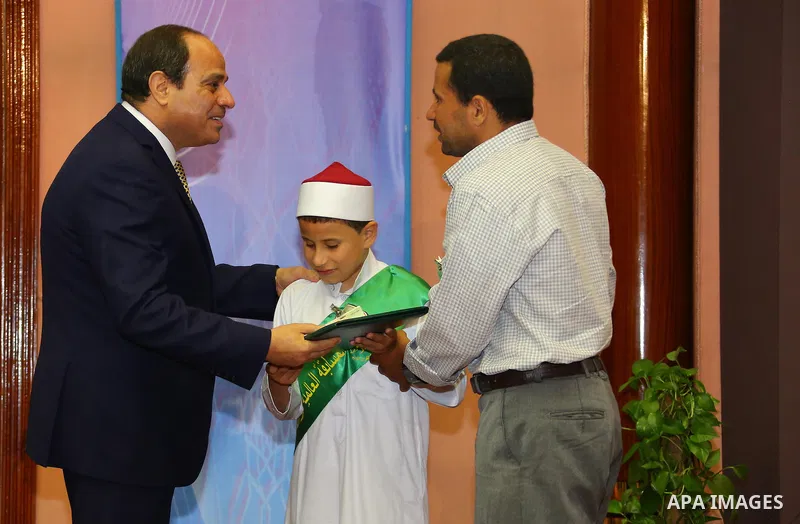 Egyptian President Abdel-Fattah al-Sisi attends a ceremony to honor the servants of Quran, during the Muslim holy month of Ramadan, in Cairo, on June 29, 2016. Photo by Egyptian President Office