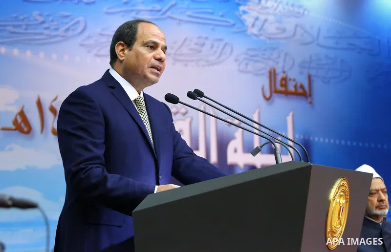 Egyptian President Abdel-Fattah al-Sisi attends a ceremony to honor the servants of Quran, during the Muslim holy month of Ramadan, in Cairo, on June 29, 2016. Photo by Egyptian President Office