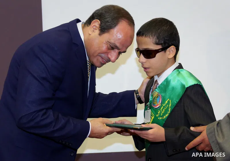 Egyptian President Abdel-Fattah al-Sisi attends a ceremony to honor the servants of Quran, during the Muslim holy month of Ramadan, in Cairo, on June 29, 2016. Photo by Egyptian President Office