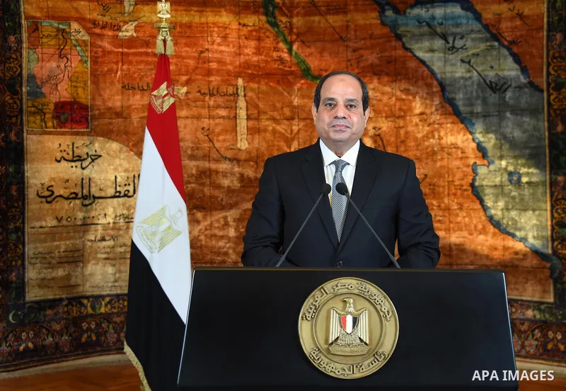 A handout picture released by the Egyptian Presidency on June 30, 2016, shows Egyptian President Abdel Fattah al-Sisi delivering a speech in the capital Cairo. Sisi described as a "revolution" the protests that led to th...