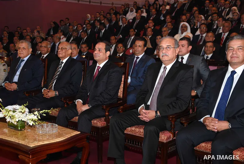 A handout picture released by the Egyptian Presidency on July 4, 2016, shows Egyptian President Abdel Fattah al-Sisi attends a ceremony on the third anniversary of the revolution in Opera House in the capital Cairo. Sisi...